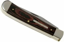 Case Trapper Red & Black Micarta, 27850, 10254 SS Pocket Knife -KNIVESANDTOOLS Sales CE27850 04 case