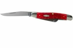Case Medium Stockman Dark Red Bone, Peach Seed Jig, 31951, 6318 CV Pocket Knife -KNIVESANDTOOLS Sales CE31951 03 case