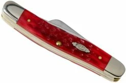 Case Medium Stockman Dark Red Bone, Peach Seed Jig, 31951, 6318 CV Pocket Knife -KNIVESANDTOOLS Sales CE31951 04 case
