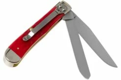 Case Trapper Dark Red Bone, Peach Seed Jig, 31957, 6254 CV Pocket Knife With Pocket Clip 7 Case Trapper Dark Red Bone, Peach Seed Jig, 31957, 6254 CV Pocket Knife With Pocket Clip -KNIVESANDTOOLS Sales CE31957 02 case