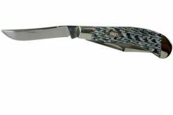 Case Bose Saddlehorn White & Black Carbon Fibre-G10 Weave Smooth, 38929, TB102110 SS Pocket Knife -KNIVESANDTOOLS Sales CE38929 03 case