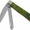 Case Trapper Green & Black Carbon Fibre-G10 Weave Smooth, 50710, 10254 SS Pocket Knife -KNIVESANDTOOLS Sales CE50710 01 case
