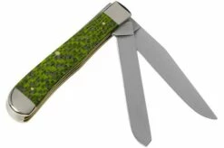 Case Trapper Green & Black Carbon Fibre-G10 Weave Smooth, 50710, 10254 SS Pocket Knife 7 Case Trapper Green & Black Carbon Fibre-G10 Weave Smooth, 50710, 10254 SS Pocket Knife -KNIVESANDTOOLS Sales CE50710 02 case
