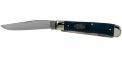 Case Trapper Mediterranean Blue Bone, Smooth, 52800, 6254 SS Pocket Knife -KNIVESANDTOOLS Sales CE52800 03 case