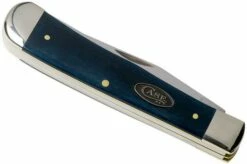Case Trapper Mediterranean Blue Bone, Smooth, 52800, 6254 SS Pocket Knife -KNIVESANDTOOLS Sales CE52800 04 case