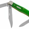 Case Medium Stockman Brilliant Green Bone, Smooth, 52821, 63032 SS Pocket Knife -KNIVESANDTOOLS Sales CE52821 01 case
