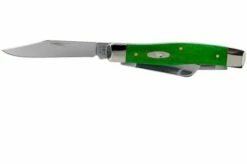 Case Medium Stockman Brilliant Green Bone, Smooth, 52821, 63032 SS Pocket Knife -KNIVESANDTOOLS Sales CE52821 03 case