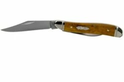 Case Peanut Smooth Antique Bone 58201, 6220 SS Pocket Knife -KNIVESANDTOOLS Sales CE58201 03 case