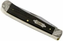 Case Trapper Ebony Wood, Worked Bolsters, 59670, 7254 SS Pocket Knife -KNIVESANDTOOLS Sales CE59670 04 case