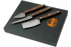 Due Cigni 1896, 2C1018NO 3-piece Cheese Knife Set, Walnut Wood -KNIVESANDTOOLS Sales DG2C1018NO 04 due signi 1896