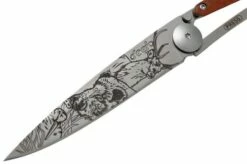 Deejo Tattoo 37g, Coral Wood, Hunting Scene 1CB000068 Pocket Knife -KNIVESANDTOOLS Sales DJ1CB000068 03 deejo
