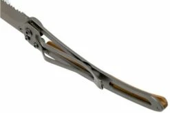 Deejo Wood One-Hand 37g Deer, Juniper Wood 1CB000546 Serrated Pocket Knife -KNIVESANDTOOLS Sales DJ1CB000546 06 deejo