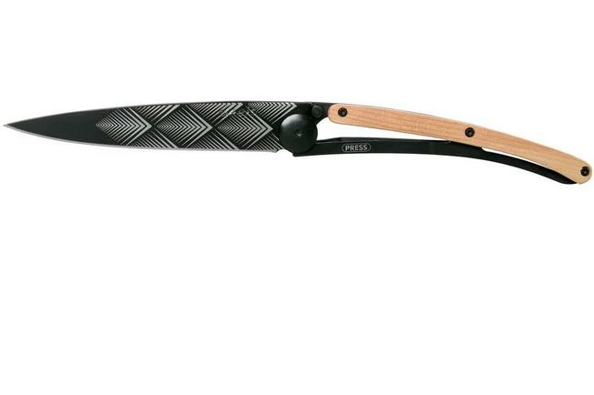 Deejo Tattoo Black 37g, Juniper Wood, Art Deco 1GB105 Pocket Knife 3 Deejo Tattoo Black 37g, Juniper Wood, Art Deco 1GB105 Pocket Knife