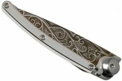 Deejo Tattoo Gold 27g, White Gold Gilded, Pacific DJ9AM000022 Pocket Knife -KNIVESANDTOOLS Sales DJ9AM000022 04 deejo 1