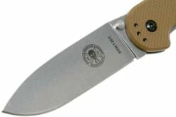 ESEE Avispa Pocket Knife, Stonewashed D2 Blade, Coyote Brown Handle BRK1302CB -KNIVESANDTOOLS Sales EE AVISPA CB D2 03 esee knives