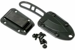 ESEE Candiru Black CAN-B Neck Knife With Black Sheath + Belt Clip -KNIVESANDTOOLS Sales EE CAN B 05 esee knives v2018 05