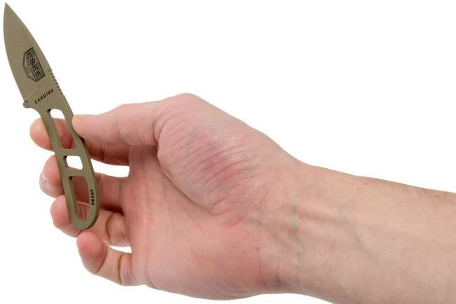 ESEE Candiru Dark Earth CAN-DE Neck Knife With Black Sheath + Belt Clip 7 ESEE Candiru Dark Earth CAN-DE Neck Knife With Black Sheath + Belt Clip - Image 5