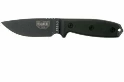 ESEE Model 3 Tactical Gunsmoke Black 3PTGB, Black G10 Handle And Kydex Sheath