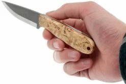 Brisa Necker 70 - Curly Birch - Leather Sheath - 9800 -KNIVESANDTOOLS Sales ENZ 9800 08 enzo enz 9800 08