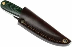 Enzo Necker 70, Green Micarta, Leather Sheath 9804 -KNIVESANDTOOLS Sales ENZ 9804 07 enzo necker 70 enz 9804 07