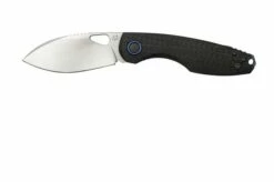 Fox Chilin FX-530-CF Satin M398, Carbon Fiber Pocket Knife, Jesper Voxnaes Design