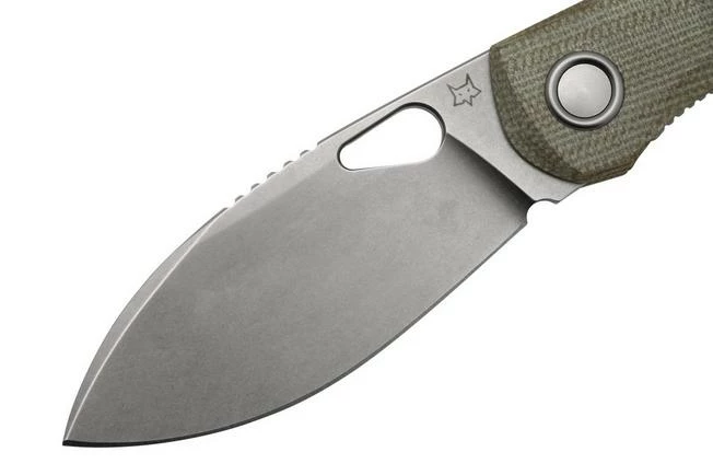 Fox Chilin FX-530-MOD Stonewashed M398, OD Green Micarta Pocket Knife, Jesper Voxnaes Design 5 Fox Chilin FX-530-MOD Stonewashed M398, OD Green Micarta Pocket Knife, Jesper Voxnaes Design - Image 3