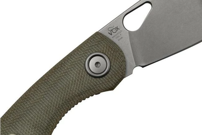 Fox Chilin FX-530-MOD Stonewashed M398, OD Green Micarta Pocket Knife, Jesper Voxnaes Design 7 Fox Chilin FX-530-MOD Stonewashed M398, OD Green Micarta Pocket Knife, Jesper Voxnaes Design - Image 5