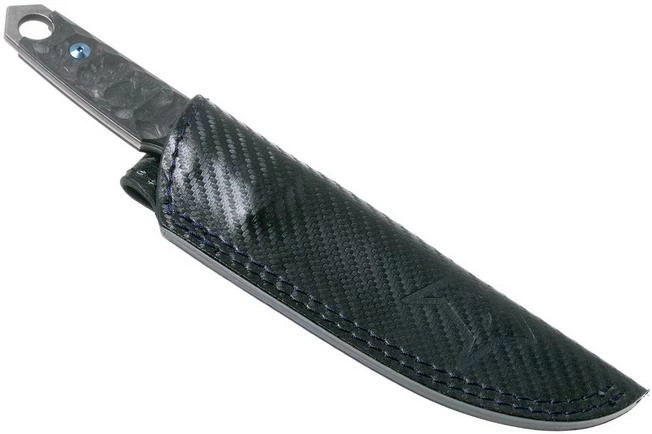 Fox Knives Ryu FX-634DCF Marble Carbon Fibre, Herringbone Damascus, Fixed Knife, Black Roc Knives Design 8 Fox Knives Ryu FX-634DCF Marble Carbon Fibre, Herringbone Damascus, Fixed Knife, Black Roc Knives Design - Image 6