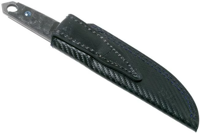 Fox Knives Ryu FX-634DCF Marble Carbon Fibre, Herringbone Damascus, Fixed Knife, Black Roc Knives Design 9 Fox Knives Ryu FX-634DCF Marble Carbon Fibre, Herringbone Damascus, Fixed Knife, Black Roc Knives Design - Image 7