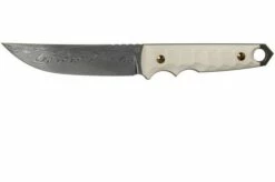 Fox Knives Ryu FX-634DES Elforyn Super Tusk, Herringbone Damascus, Fixed Knife, Black Roc Knives Design