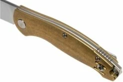 GiantMouse ACE Farley Brass, Satin Pocket Knife, Ansø And Voxnaes Design -KNIVESANDTOOLS Sales GM FL B 07 giantmouse