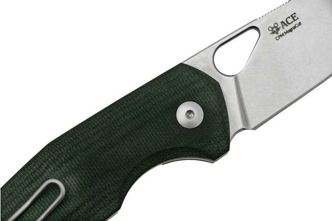 GiantMouse ACE Nimbus V3 Double Black Canvas Micarta, Tumbled Magnacut, Pocket Knife 7 GiantMouse ACE Nimbus V3 Double Black Canvas Micarta, Tumbled Magnacut, Pocket Knife - Image 5