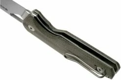 GiantMouse ACE Nimbus V2 Green Canvas Micarta Pocket Knife, Ansø And Voxnaes Design -KNIVESANDTOOLS Sales GMNIMBUS03 05 giantmouse