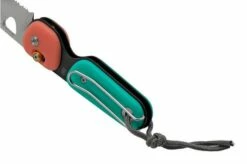 The James Brand The Redstone, Coral Turquoise + Satin, Serrated, Pocket Knife -KNIVESANDTOOLS Sales JAKN118161 01 04 jamesbrand