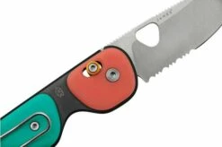 The James Brand The Redstone, Coral Turquoise + Satin, Serrated, Pocket Knife -KNIVESANDTOOLS Sales JAKN118161 01 05 jamesbrand