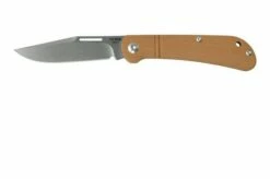 J.E. Made Lanny's Clip, Brown G10, D2 Slipjoint Pocket Knife