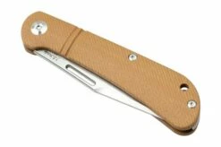 J.E. Made Lanny's Clip, Brown G10, D2 Slipjoint Pocket Knife -KNIVESANDTOOLS Sales JM LAC D2 BR 04 jemade