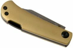 Kansept Wedge K2026BB1 Damascus, Brass Pocket Knife, Nick Swan Design -KNIVESANDTOOLS Sales KSK2026BB1 04 kansept