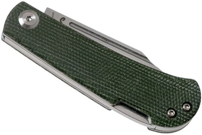 Kansept Wedge T2026B4 Green Micarta Pocket Knife, Nick Swan Design 6 Kansept Wedge T2026B4 Green Micarta Pocket Knife, Nick Swan Design - Image 4