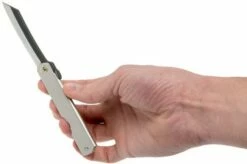 Higonokami Pocket Knife 7.3 Cm HIGOC10B, Blue Paper Steel, Silver Matte Steel -KNIVESANDTOOLS Sales KT HIGOC10B 07 higonokami