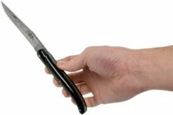 Forge De Laguiole 12 Cm 1012FEBSAT-L12 Ebony Wood-Damasteel Laguiole Knife -KNIVESANDTOOLS Sales LA1012FEBSAT L12 07 forge de laguiole