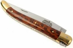 Forge De Laguiole - Natural Wood Folder, Snakewood -KNIVESANDTOOLS Sales LA1211AM 03 forge de laguiole vouwmes la1211am d3