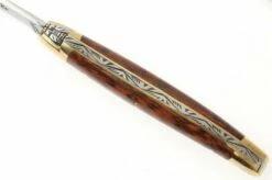 Forge De Laguiole - Natural Wood Folder, Snakewood -KNIVESANDTOOLS Sales LA1211AM 04 forge de laguiole vouwmes la1211am d4
