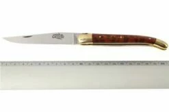 Forge De Laguiole - Natural Wood Folder, Snakewood -KNIVESANDTOOLS Sales LA1211AM 05 forge de laguiole vouwmes la1211am d5