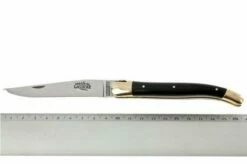 Forge De Laguiole Pocket Knife, Black Horn, 1211BN -KNIVESANDTOOLS Sales LA1211BN 05 forge de laguiole vouwmes la1211bn d5
