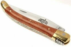 Forge De Laguiole - Natural Wood Folder, 3 Inch, Briarwood -KNIVESANDTOOLS Sales LA129BR 03 forge de laguiole vouwmes la129br d3