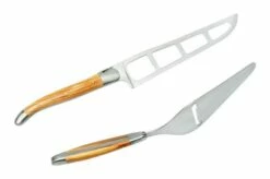 Forge De Laguiole CPMOIN Cheese Set, Olive Wood -KNIVESANDTOOLS Sales LACPMOINOLMF 02 forgedelaguiole