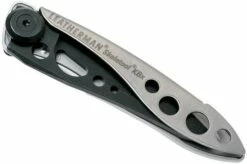 Leatherman Skeletool Knife KBx Black & Silver Pocket Knife Partially Serrated, Limited Edition 832617 -KNIVESANDTOOLS Sales LEKBX BS 04 leatherman
