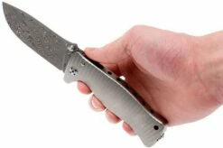 LionSteel SR1 Raindrop Damascus SR1-DR Pocket Knife -KNIVESANDTOOLS Sales LI SR1DR G 08 lionsteel li sr1dr g 08