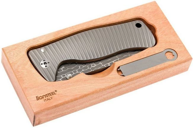 LionSteel SR2 Lizard Damascus SR2-DL Pocket Knife 11 LionSteel SR2 Lizard Damascus SR2-DL Pocket Knife - Image 9